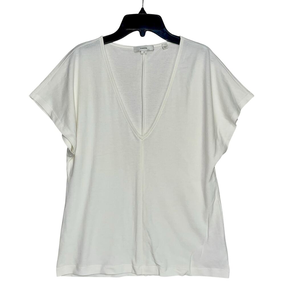Vince Dolman Flutter Sleeve Top V-Neck